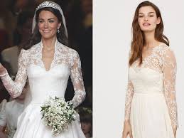 I think it was very unlikely that kate's elegant wedding gown featured an ivory lace bodice with long sleeves and a satin skirt, and was designed by sarah burton, creative director of. A Kate Middleton Wedding Dress Look Alike Is Selling At H M Right Now Insider