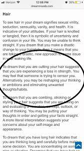 As for a person who lacks loyalty, shaving his hair or cutting it short in a dream means squandering money, though in general shortening one's hair means knowledge and guidance. What Does It Mean If I Cut My Hair In A Dream Quora