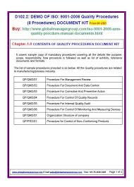 Iso 9001 Quality Assurance Procedures 8 Qms Procedures