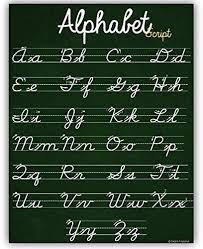 Legibility, ease of use, and . Amazon Com Abc Cursive Script Alphabet Poster Size Small Chart Laminated Teaching Classroom Decoration Young N Refined 16x20 Office Products