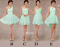 Mint Green Bridesmaid Dresses The Dresses Are Cute I Looove The Design But Since Am More Conservative Ad Increase The Length To Knee L In 2020 Mint Bridesmaid Dresses Light Purple Bridesmaid