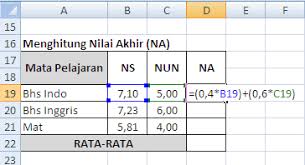 Cara mencari nilai rata rata ijazah dan skhu sma smk dan ma Menghitung Nilai Ujian Nasional Computer Easy