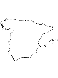 Map of spain coloring page. Map Of Spain Color Page 1001coloring Com