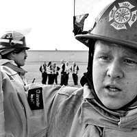 CAPE CANAVERAL, Fla. -- At NASA's Kennedy Space Center in Florida, Mark  Huetter, assistant chief of Training for the center's Fire Rescue  Department, is interviewed near the Shuttle Landing Facility. He discussed