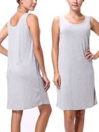 Sayfut Women S Beach Casual Tank Tops Dress Modal Cotton Knee Length Sundresses Stretchy Slim Fit Vest Dres Casual Tank Tops Sleeveless Long Dress Casual Tanks