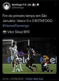 No jogo teve 5 cartões amarelos, sendo 2 para o vasco, e 3 para o botafogo, não houve cartão vermelho. Botafogo Vacila Em Postagem Durante Jogo Com Vasco Vamosflamengo