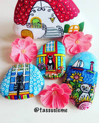 Orada Bir Kedi Gordum Sanki Rock Art Painted Rocks Rock