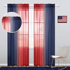 Check spelling or type a new query. Amazon Com Navy And Red Curtains For Boys Room Decor 2 Panel Sets Rod Pocket Ombre Sheer Patriotic Navy Blue Curtains For Kids Bedroom Decorations Teen Canopy Bed 50 X 84 Inch Length