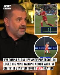 🚨 BIG ANGE IS ON A RAMPAGE 🚨 Postecoglou didn't stop. Even Roy Keane next  to him looked completely shellshocked 😳 The Tottenham manager delivered a  punditry masterclass and summed up EVERYTHING