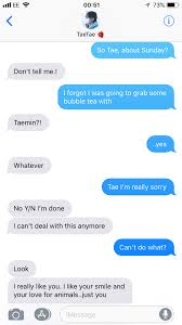 Here's a throwback dose of bts for y'all. Bts Fake Texts Request Can I Request Taehyung Being Jealous With