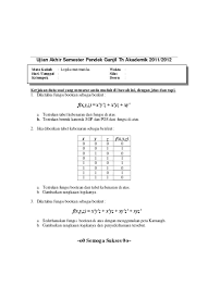 1 日前 contoh soal uas matematika kelas 5 sd semester 2 kurikulum 2013 revisi 2018 beserta jawaban by share ilmu pendidikan 30 mar 2021 post a comment contoh soal matematika kelas 5 halo sobat matematika pada kesempatan kali ini admin blog kunci soal matematika akan berbagi informasi tentang contoh soal matematika kelas 5 semester 2. Teknik Informatika Soal Uas Matematika Diskrit