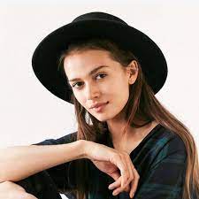 Flat Top Wide Brim Fedora Hat Vintage Unisex Round Wool Felt Belt Solid Boater Fashion Clothing Shoes A Top Hats For Women Wide Brim Fedora Hats For Women