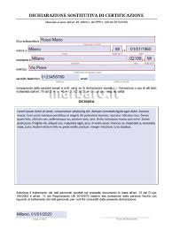 Autocertificazione Generica In Pdf Compilabile E Stampabile