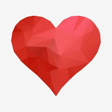 Classic Red Polygonal 3d Heart For Valentines Heart Abstract Background Png And Vector With Transparent Background For Free Download Abstract Flower Illustration Vector Art