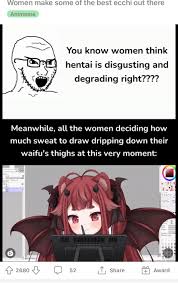 I'm not sexist! I totally know about the many Lesbian cartoonists who draws  naked cartoon girls wearing heels and stockings” : r/animecirclejerk