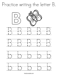 » letter b coloring pages and free printable worksheets june 22, 2020 july 1, 2020 / leave a comment / printables , coloring pages , letter b , letters , worksheets / by the art kit facebook Practice Writing The Letter B Coloring Page Twisty Noodle
