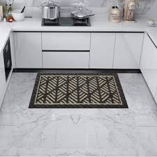 A simple rug can really help amp up the decor in any space. Amazon Com Vanzavanzu Kitchen Rugs Mats 43x20 Inch Kitchen Rug Latex Backing Non Slip Super Absorbent Kitchen Carpet 100 Microfiber Durable Washable Kitchen Runner For Kitchen Doorway Floor Gray Kitchen Dining