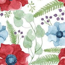 Check spelling or type a new query. Vector Watercolor Floral Pattern With Red And Blue Anemone Flowers Clipart Image