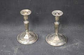 Sale price $118.84 $ 118.84 $ 148.55 original price $148.55 (20% off) add to favorites mark clifford epns candle holders, pair of silver plated footed metal candlestick holders, art deco, weighted, antique decor edenkitschvintage 5 out of 5 stars (1,031) sale price $20.30. Silver Candlesticks With Filling 2pcs Total Approx 361g Ps Auction We Value The Future Largest In Net Auctions