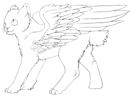 Free Winged Cat Lineart By Color Freak1 On Deviantart Color Me Beautiful Line Art Art