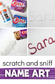 Cover the area that you'd like to be scratchable with packing tape. Scratch And Sniff Name Art 5 Senses Activity Fun A Day