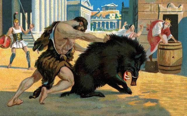 Resultado de imagen para el jabali de erimanto"