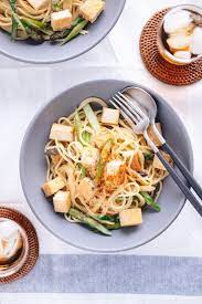 Creamy Miso Pasta With Tofu And Asparagus Just One Cookbook Recipe Tofu Pasta Easy Japanese Recipes Asparagus Pasta Recipes