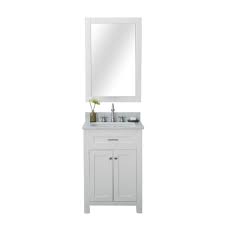 Alya Bath Norwalk 24 In W X 34 2 In H X 22 In D Vanity In White With Marble Vanity Top In White With White Basin He 101 24 W Cwmt Marble Vanity Tops Vanity Top