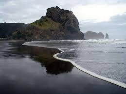Piha Beach Outside Of Auckland New Zealand Known For Its Beautiful Black Sands Complete 2001 New Zealand Travel New Zealand Beach Beautiful Beaches