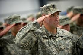 Soldiers Salute During A Deployment Ceremony For The 86th Infantry Brigade Combat Team Of The Vermont