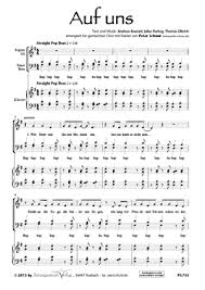 Auf Uns Fur Gemischten Chor Der Hit Von Andreas Bourani Komponist M T Andreas Bourani Hartog Olbrich Bearb P Schnur Chor Bourani Andreas Bourani