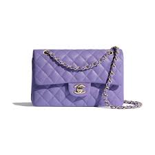 Grained Calfskin Gold Tone Metal Purple Small Classic Handbag Chanel Classic Handbags Chanel Handbags Classic Chanel Bag Classic