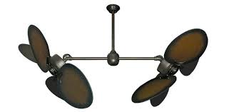 50 Inch Twin Star Iii Double Ceiling Fan Distressed Walnut Blades Ceiling Fan Double Ceiling Fan Star Ceiling