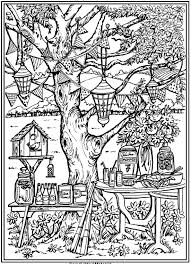 Magic Garden Coloring Page For Adults Creative Haven Coloring Books Garden Coloring Pages Coloring Pages