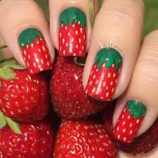Kylie Markovich On Instagram Pose Nail Art Summer Bright Blue Nails Strawberry Nail Art