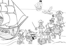 Barco Pirata Para Colorear