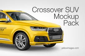 Crossover Suv Mockup Pack In Handpicked Sets Of Vehicles On Yellow Images Creative Store