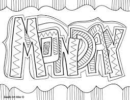Download and print these days of the week printable coloring pages for free. Days Of The Week Coloring Pages Classroom Doodles