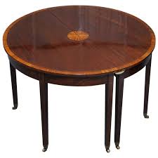 A round extendable dining table adds both functionality and looks to your dining space. Restored Sheraton Revival Mahogany Extending Round To Oval Table Seats 4 8 At 1stdibs