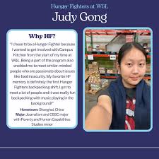 Meet our next FY feature representing Hunger Fighters, Judy Gong!