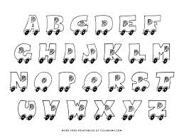 Alphabet baby shower theme including party games, invitations, party favors and more to throw a baby shower in an alphabet theme. Fun And Easy To Print Alphabet Coloring Pages On Wheels Tulamama