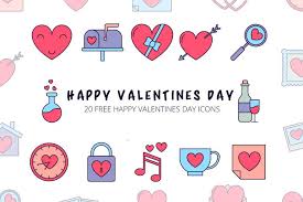 Different hearts icons set love passion valentines day design. Set Of 20 Free Happy Valentines Day Icons Mockup Free Downloads
