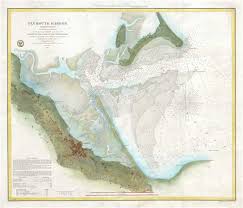 Details About 1857 U S Coast Survey Chart Or Map Of Plymouth Harbor Massachusetts