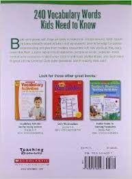 240 Vocabulary Words Kids Need To Know Spelling For 1st Grade 11 Amazon 24 Lessons Vocabulary Words Vocabulary Words