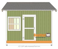 Vinyl corners 2 1⁄2″ trim. 12x12 Shed Plans Gable Shed Construct101