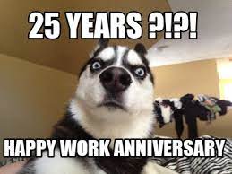 1 1 year anniversary funny. Meme Creator Funny 25 Years Happy Work Anniversary Meme Generator At Memecreator Org