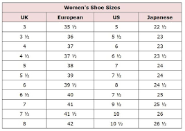 Free Download Womens Shoes Size Conversion Chart Laura