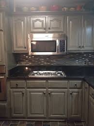 Kitchen Cabinets In Annie Sloan French Linen This Has Valspar Asphaltum Glaze And Pol Glazed Kitchen Cabinets Painted Kitchen Cabinets Colors Kitchen Cabinets