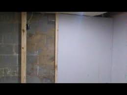 One of the least expensive ways to cover up your concrete block is drywall. Installing Drywall Over Concrete Cinderblock In Kitchen Youtube