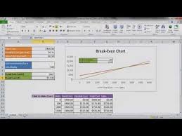 Create A Break Even Analysis Chart Youtube I 3 Excel